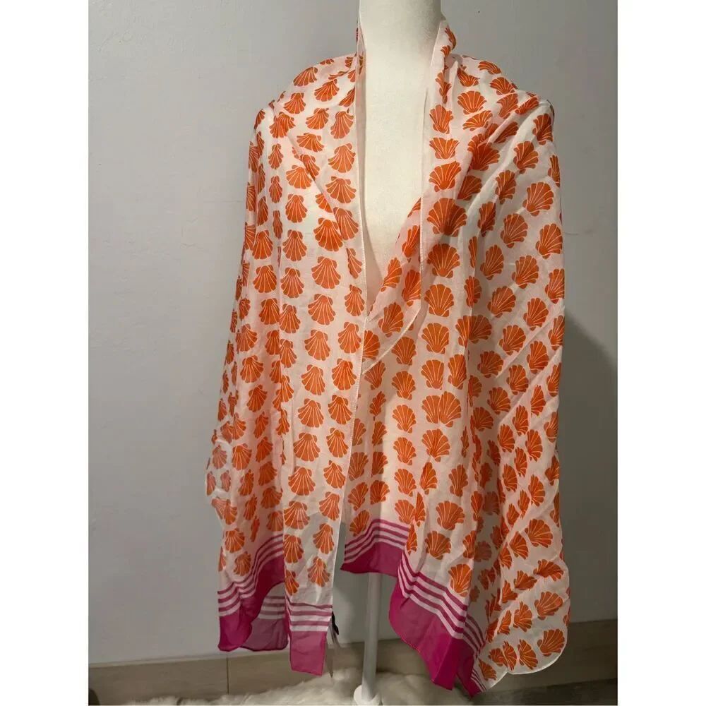 Talbots NWT silk blend shell print scarves wrap